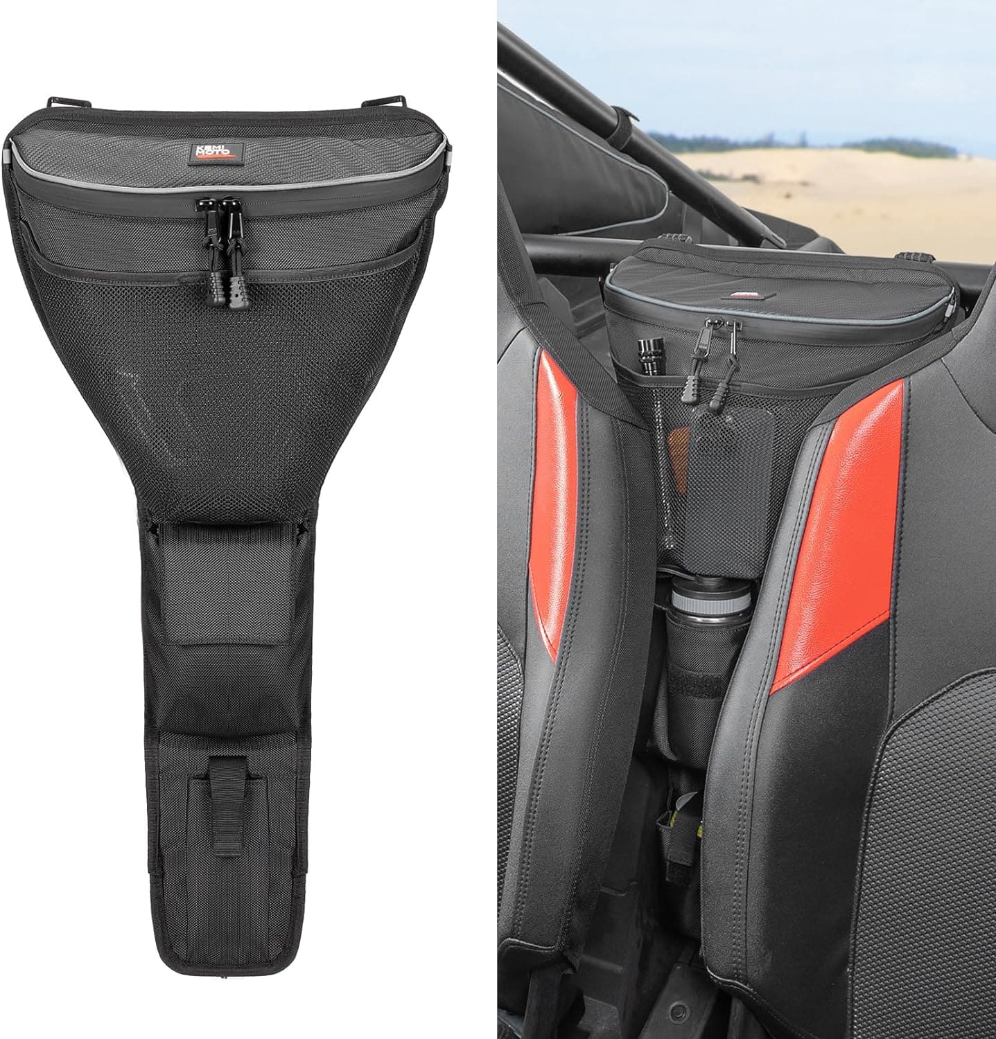 Kemimoto Storage Bag with Cup Holder for RZR XP1000 2024‑2025