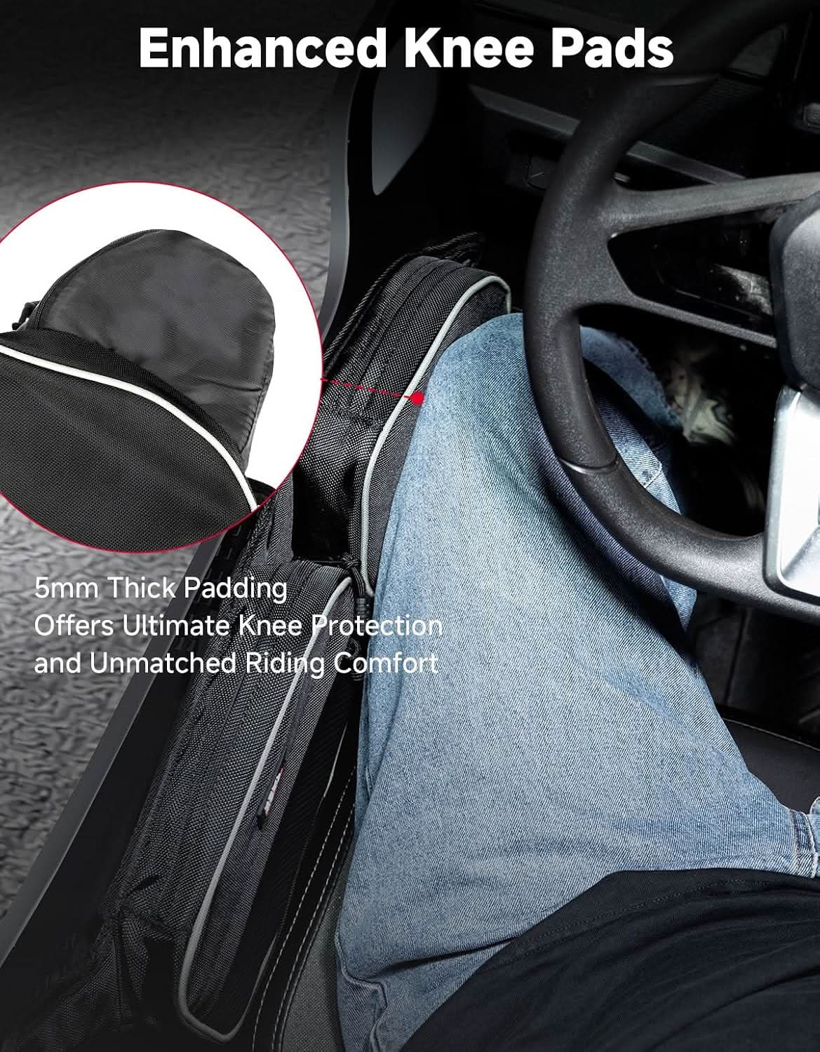 Kemimoto Door Storage Bags with Knee Pads for RZR 900