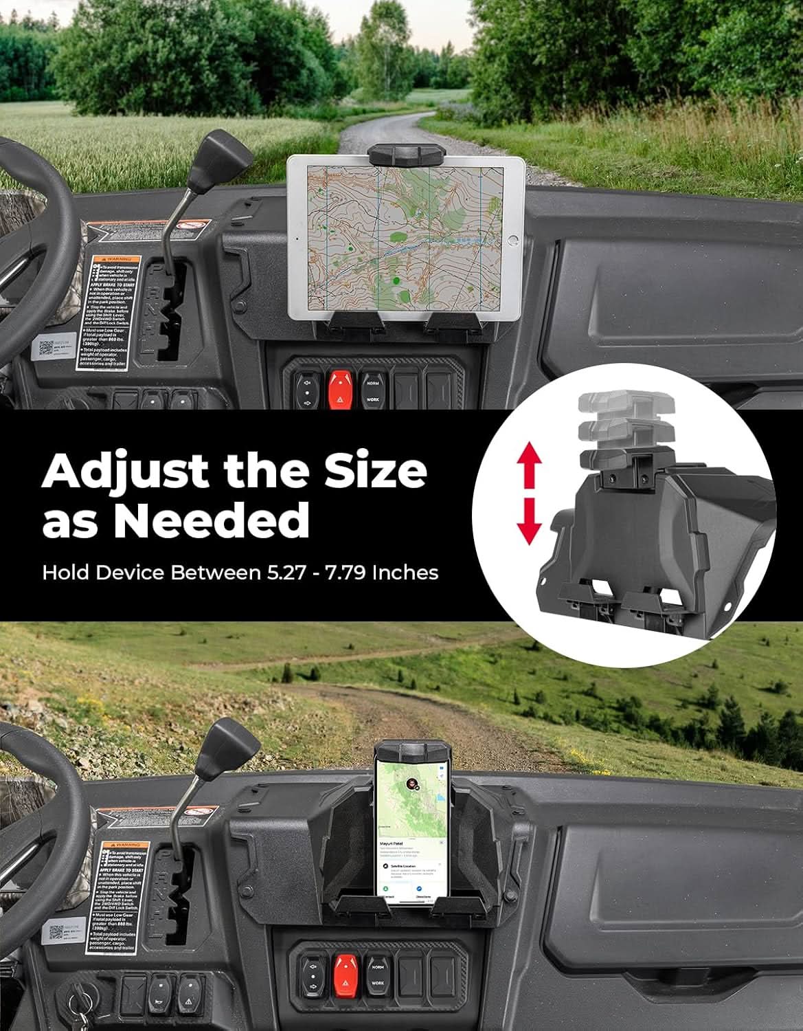 Kemimoto UTV Tablet Holder for CFMOTO Uforce 1000/1000 XL