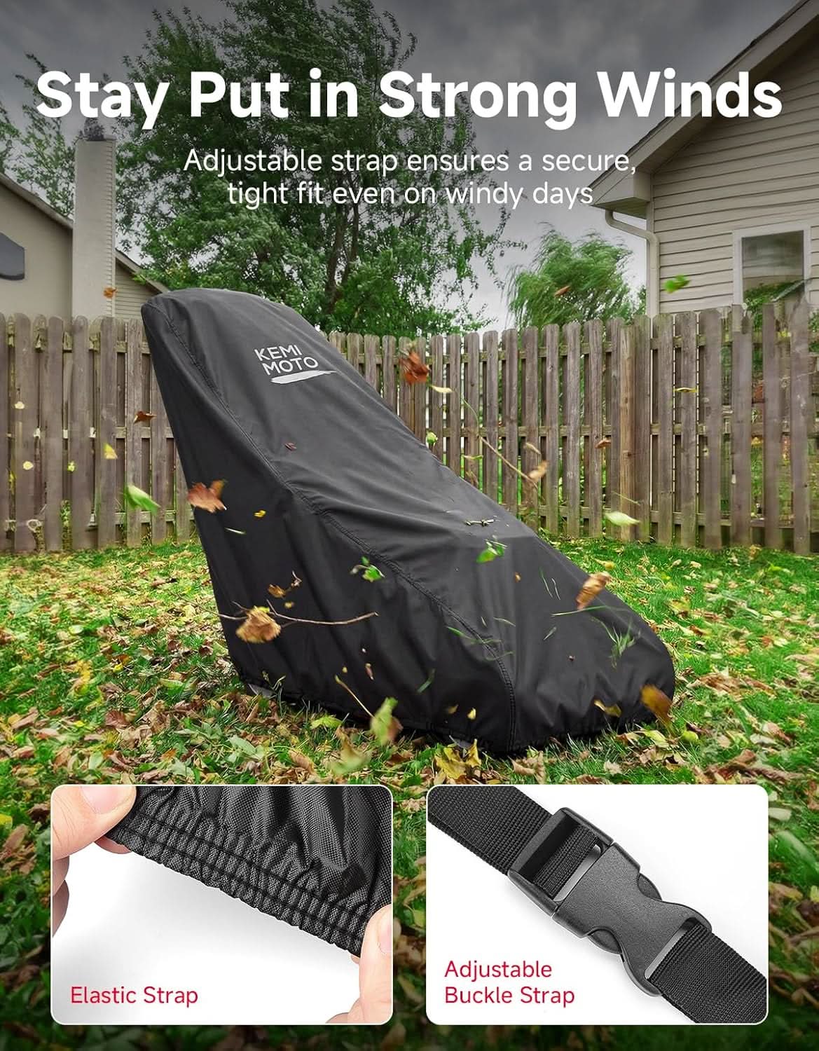 Kemimoto Lawn Mower Cover for Walk‑Behind Push Mowers
