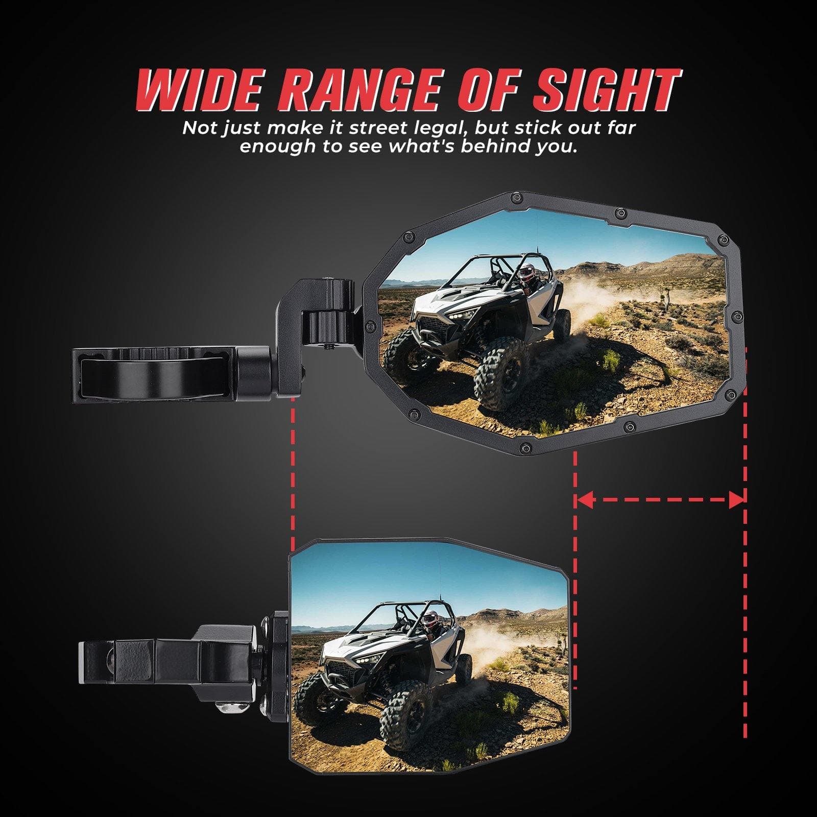 Kemimoto Lighted Mirrors With LED Turn Signals For Maverick X3