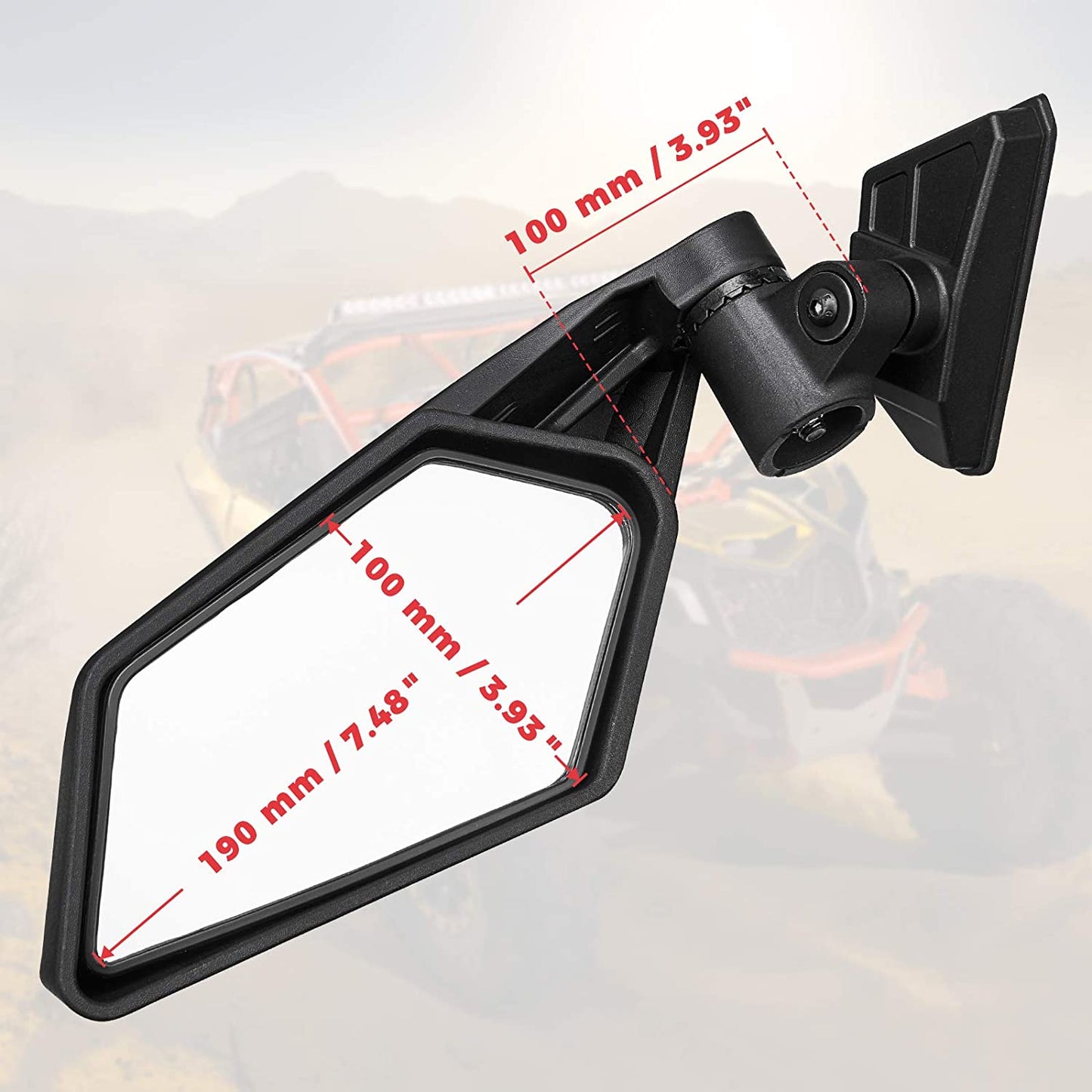 KEMIMOTO Front Bumper & Mirrors for Can‑Am Maverick X3 Black