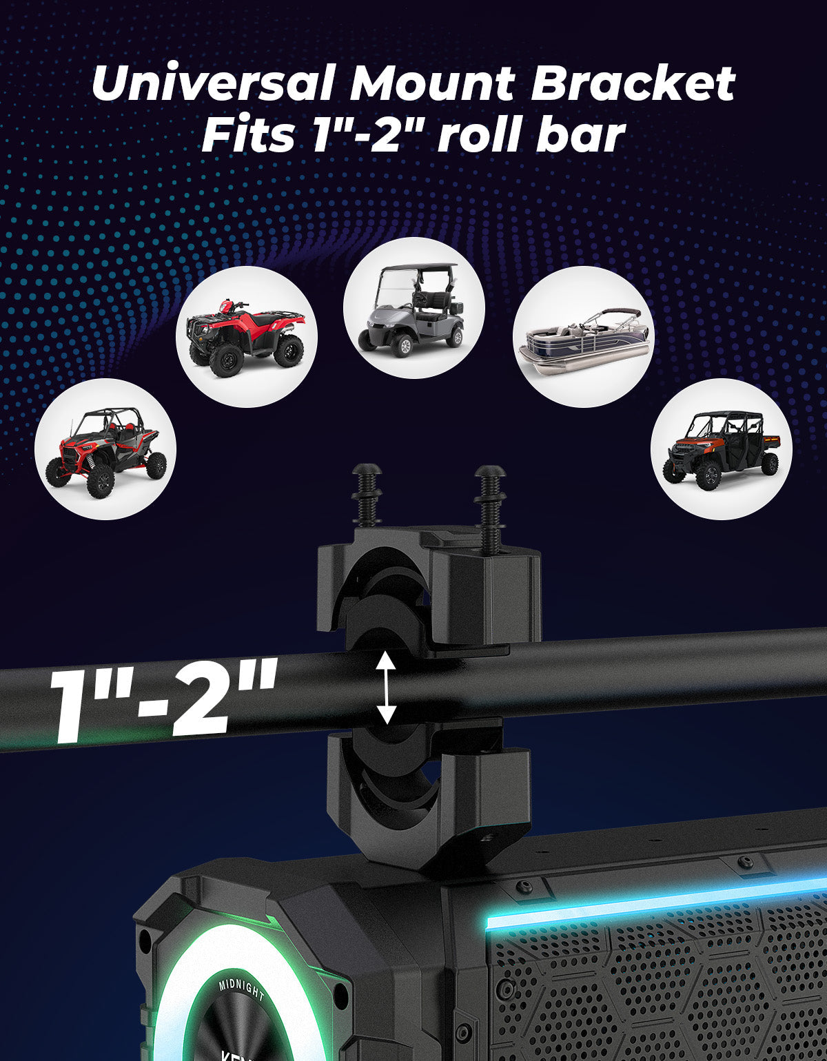 Kemimoto Midnight 70 Gen2 Soundbar 680W IP66 Waterproof