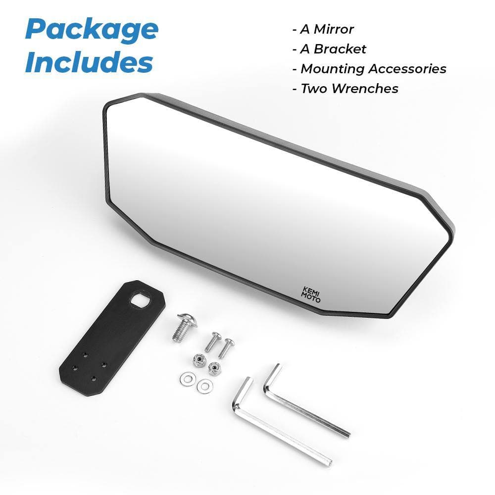 KEMIMOTO Height-Adjustable Rear View Mirror for Polaris Ranger