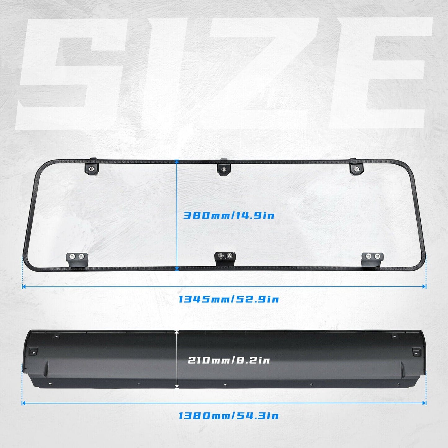 Rear Windshield Clear for Polaris General 1000 / 4 2016-2026