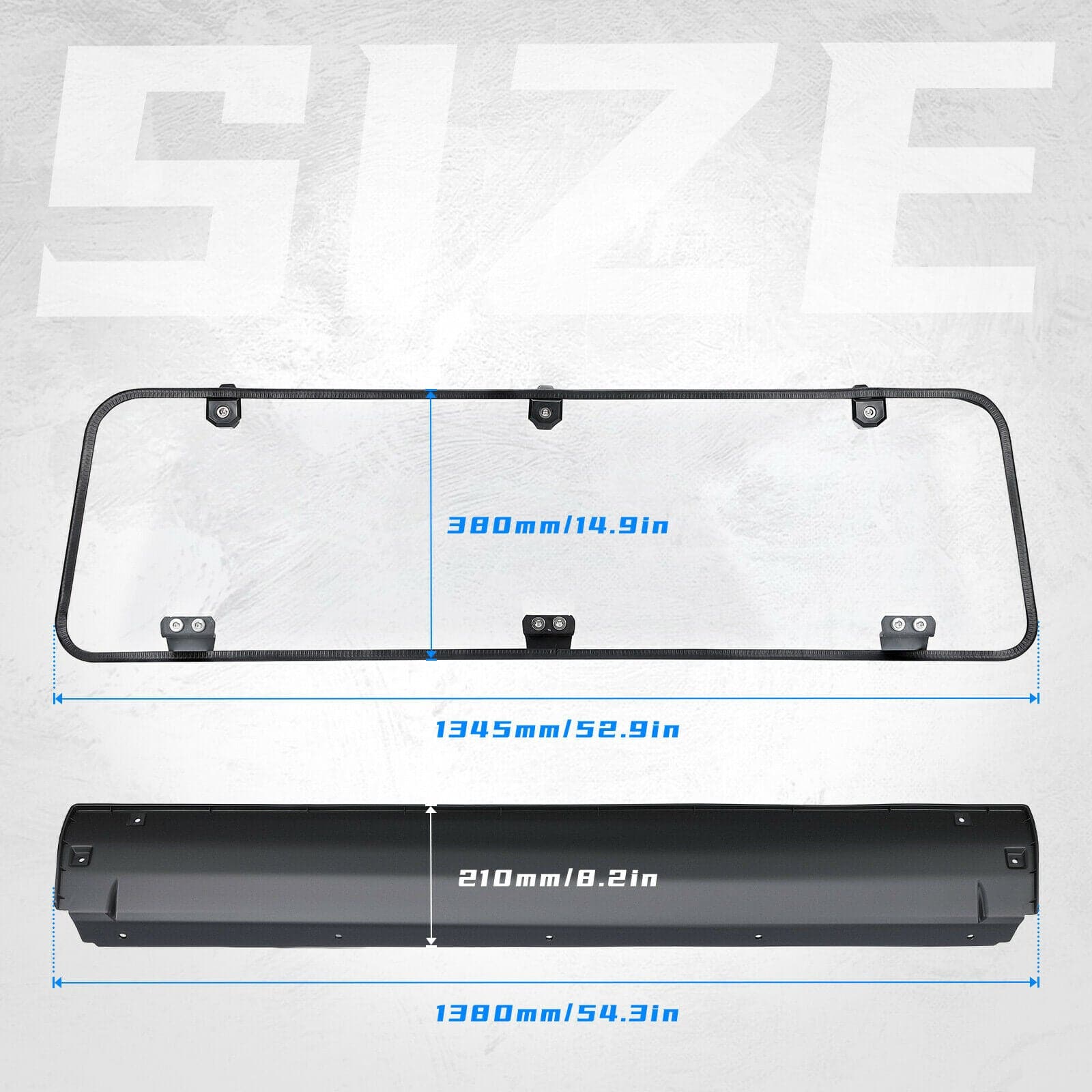 Rear Windshield Clear for Polaris General 1000 / 4 2016-2026
