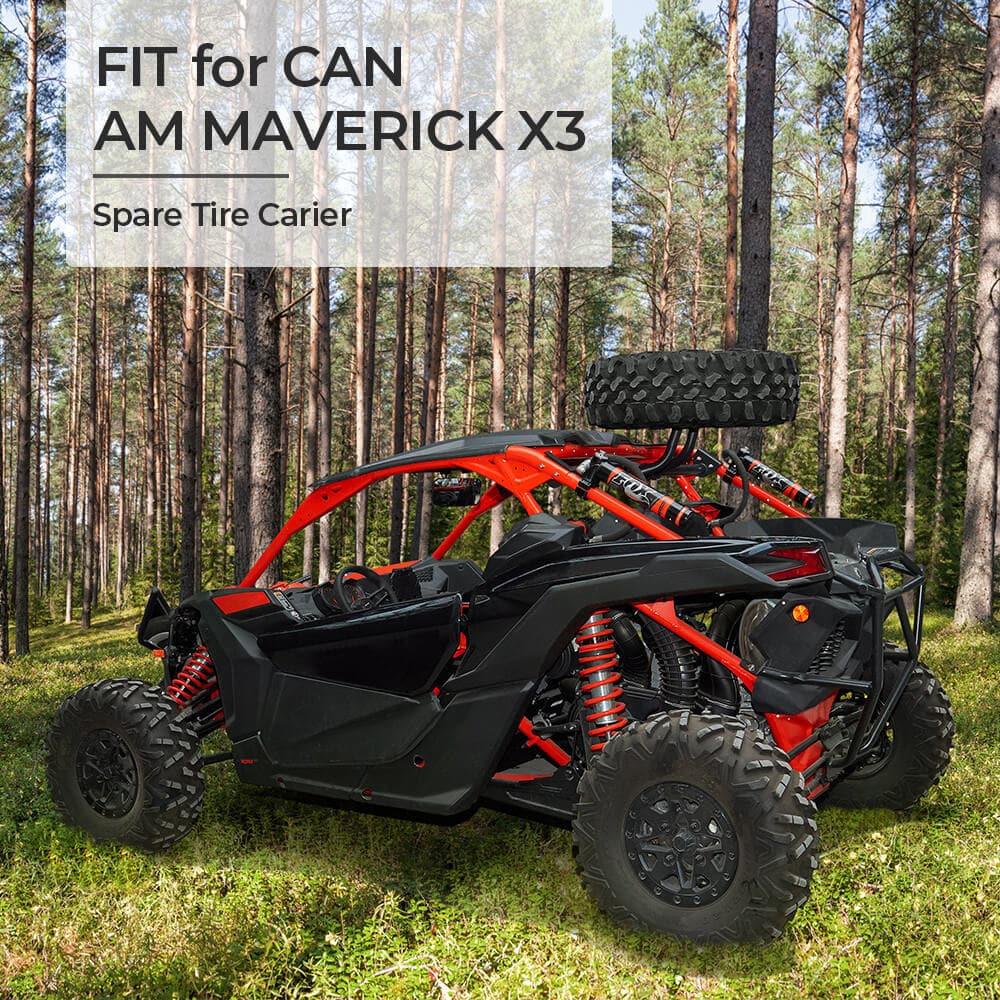 KEMIMOTO Tablet Holder & Spare Tire Carrier for Can‑Am Maverick X3