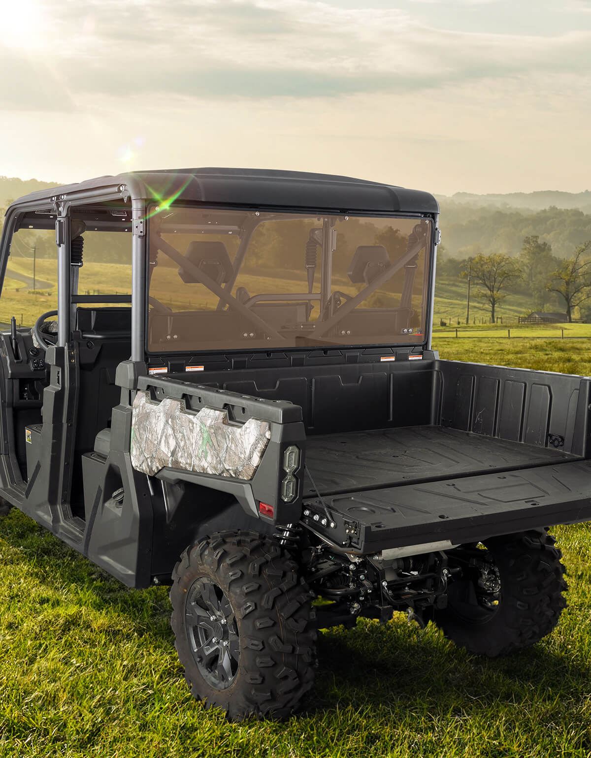 Kemimoto Tinted Rear Windshield UV-Resistant for CFMOTO UFORCE 1000/1000XL