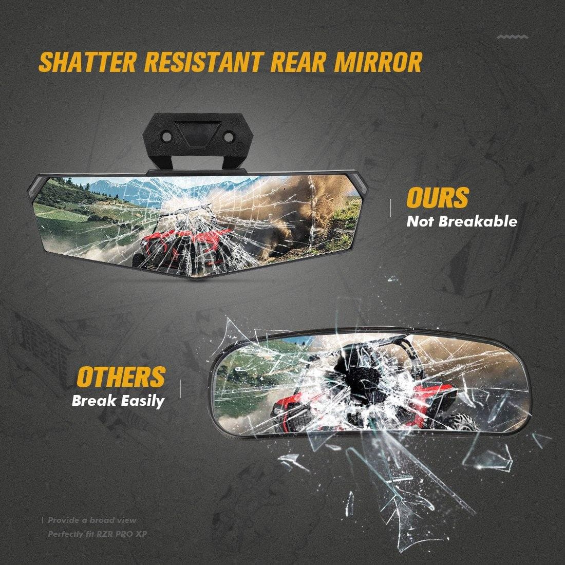 KEMIMOTO Center Rear View Mirror for Polaris RZR PRO XP 2020-2024