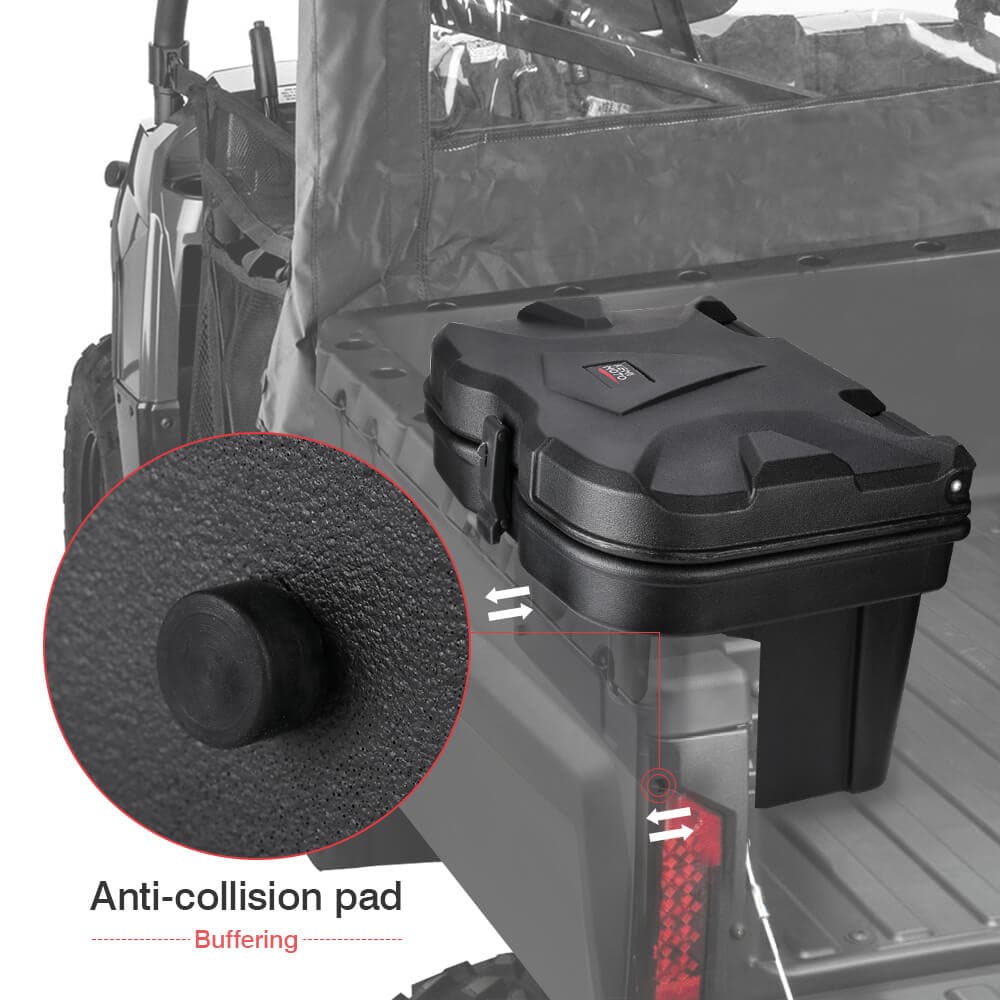 KEMIMOTO Adjustable Side Mirrors & Cargo Box for Polaris Ranger