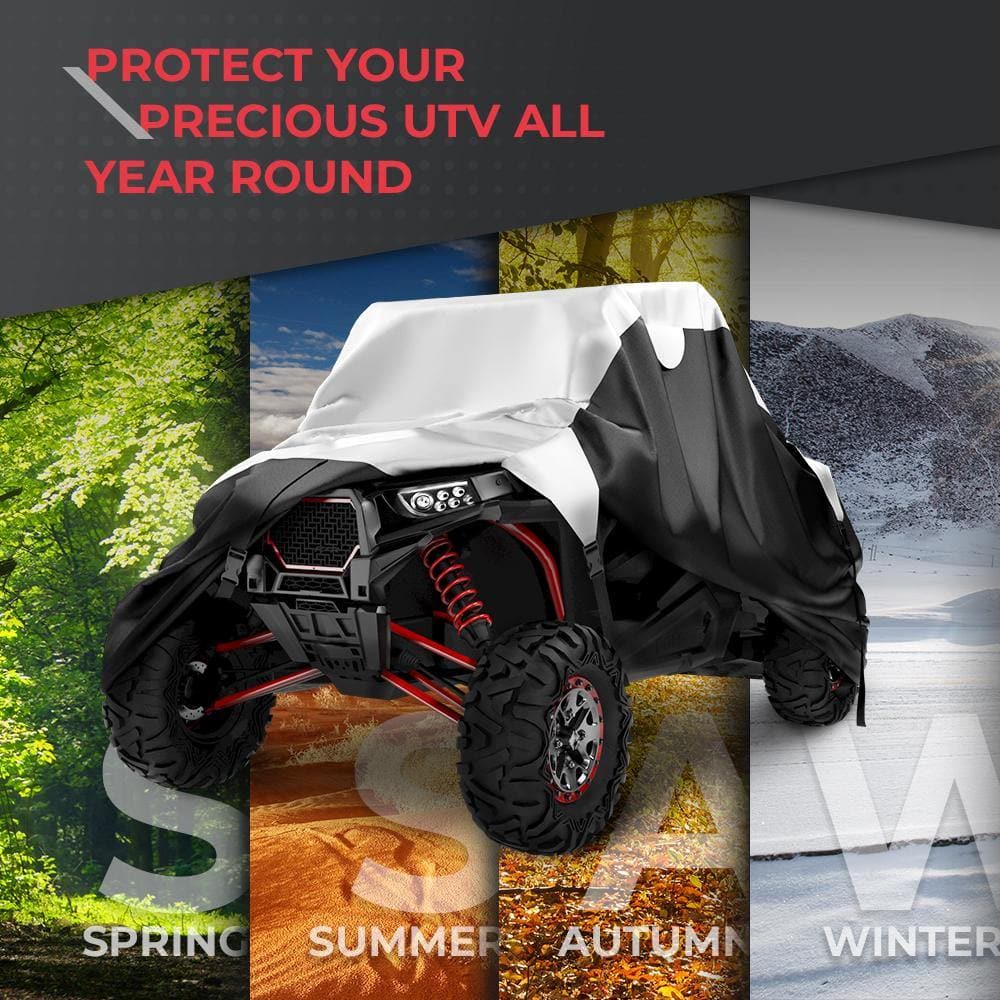 KEMIMOTO Waterproof 420D UTV Cover for Can‑Am, Polaris, Kawasaki
