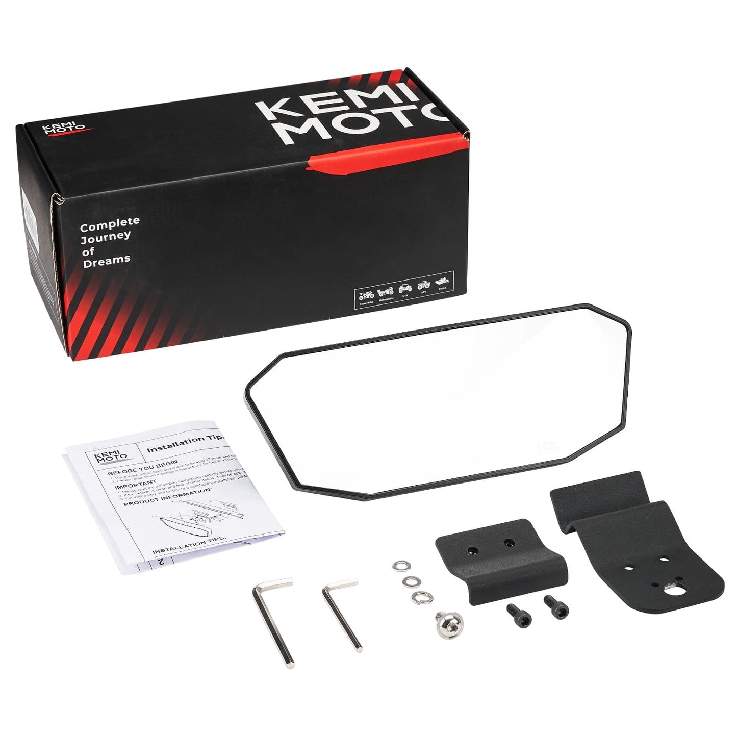 Kemimoto View Mirror for Polaris Ranger & Can‑Am Defender 2023