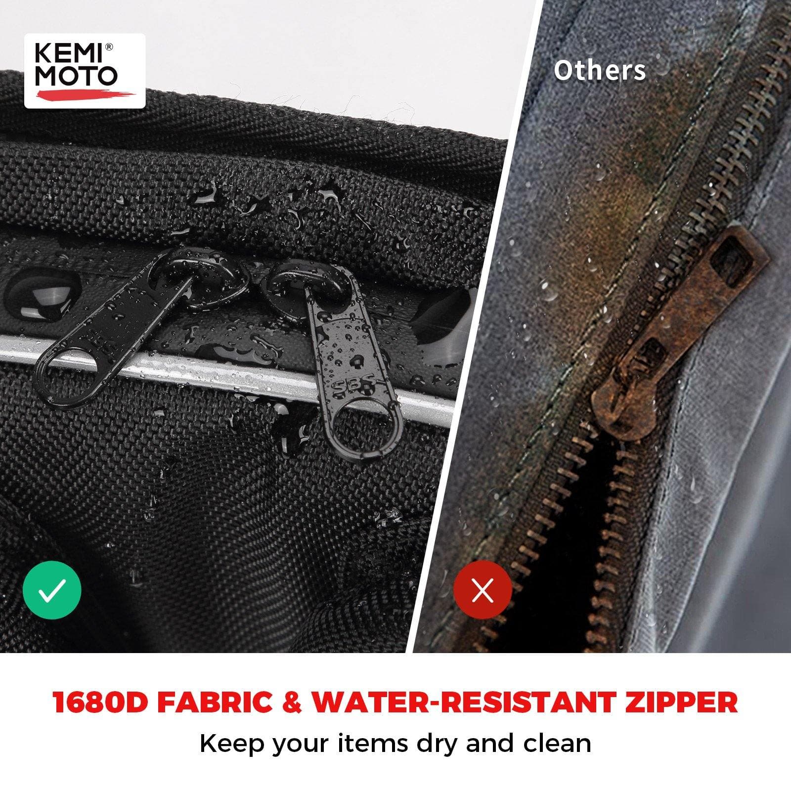Kemimoto Roof Storage Bag Capacity for Polaris RZR XP 1000