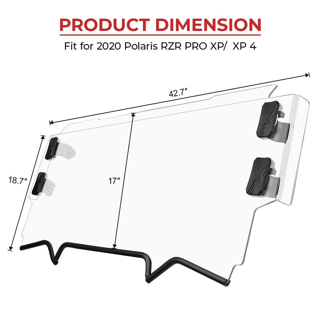 UTV Half Windshield for Polaris RZR PRO XP / XP 4