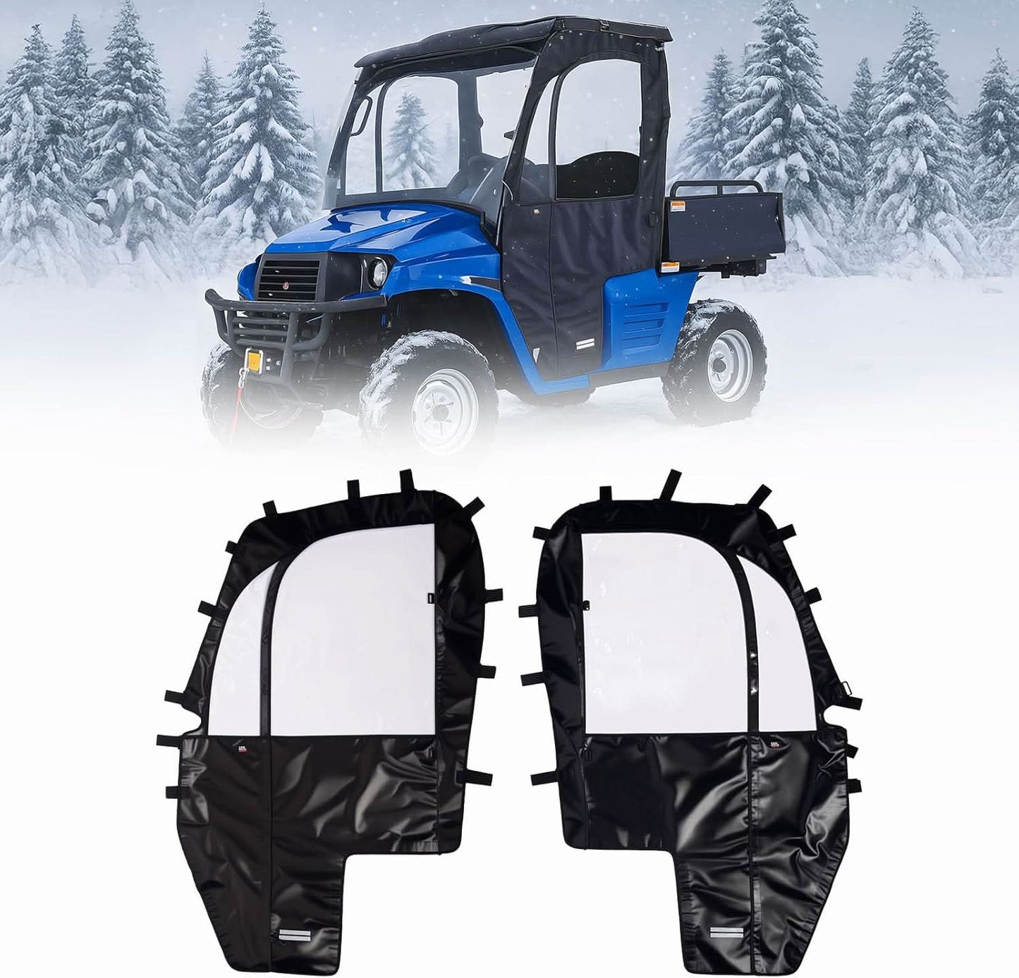 Kemimoto UTV Soft Cab Enclosure 98% Sealing for Hisun 400