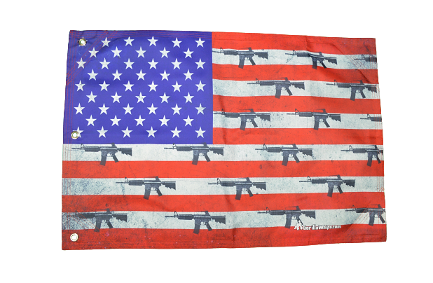 American Guns 2x3 Grommet Flag Double Layer