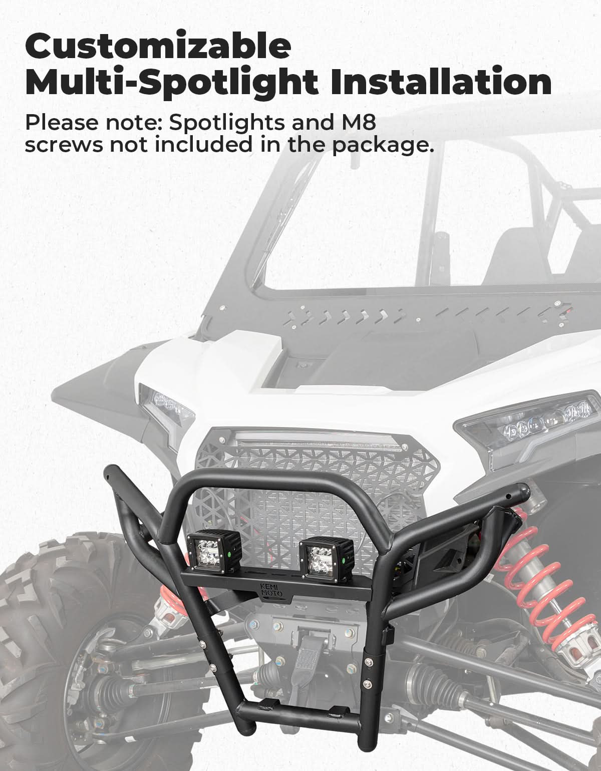 Kemimoto Steel Front Bumper for Polaris RZR XP 1000 2024