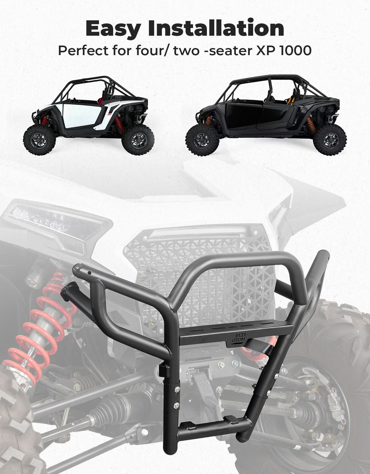 Kemimoto Steel Front Bumper for Polaris RZR XP 1000 2024