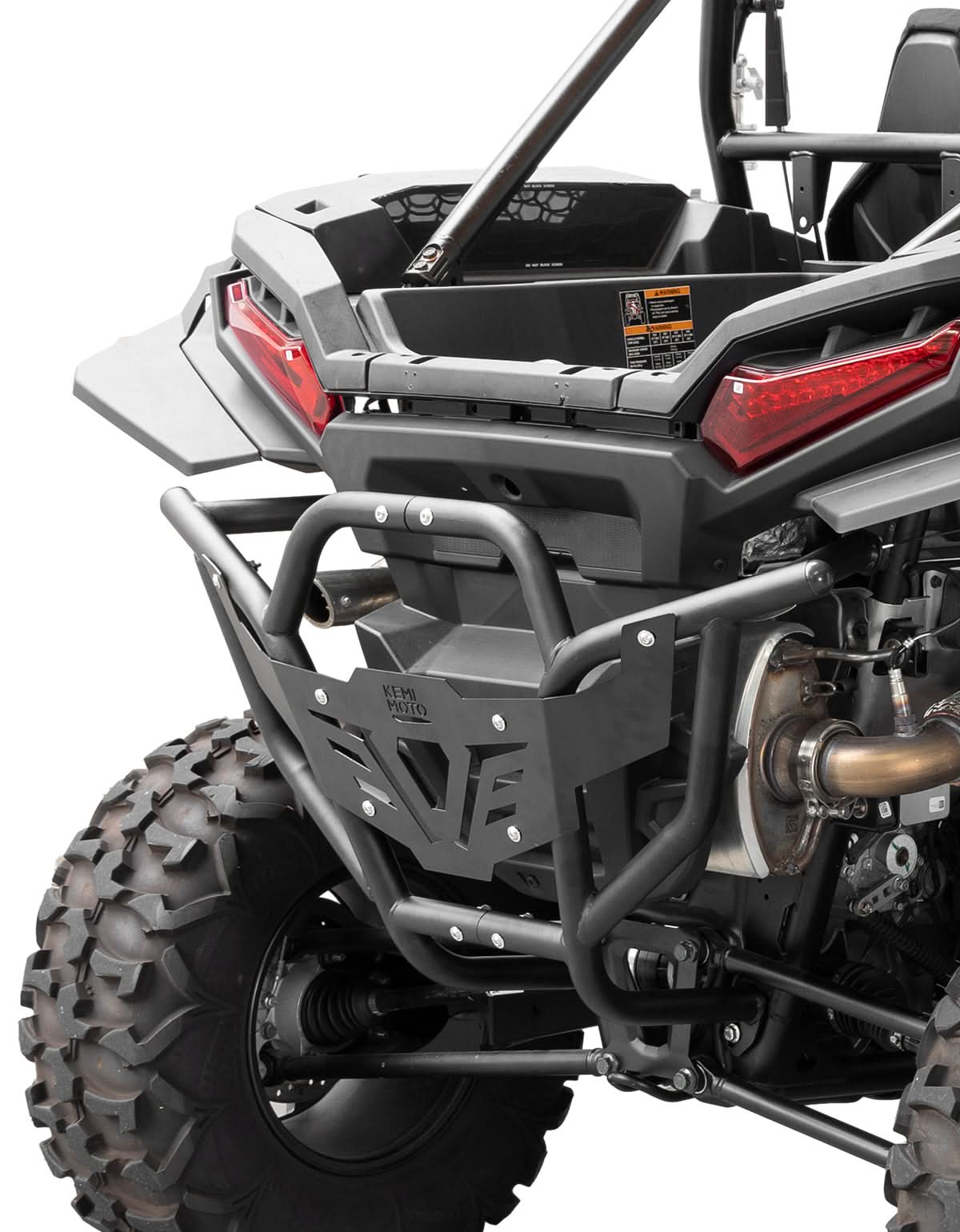 Kemimoto Heavy Duty Steel Rear Bumper Black for Polaris XP 1000/4
