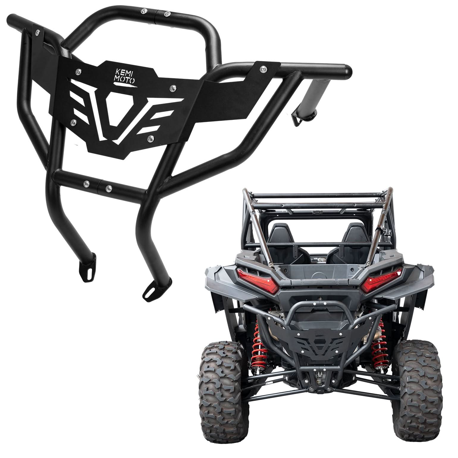 Kemimoto Heavy Duty Steel Rear Bumper for Polaris XP 1000/4
