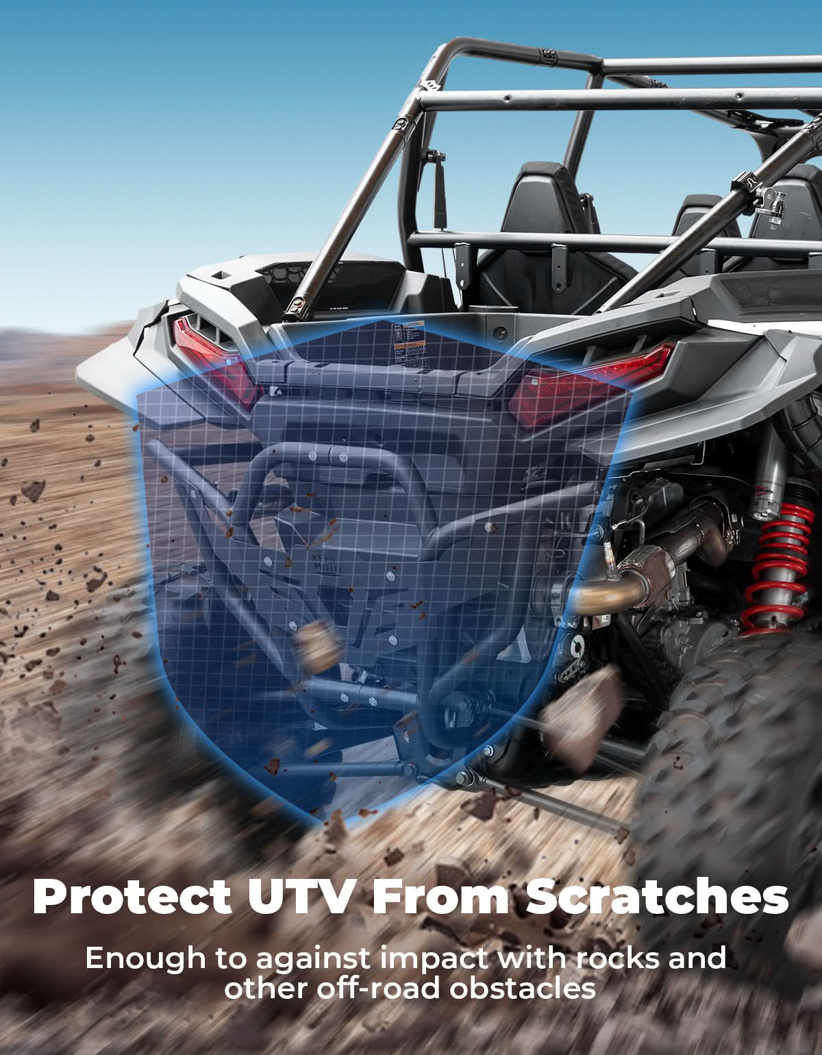 Kemimoto Heavy Duty Steel Rear Bumper for Polaris XP 1000/4