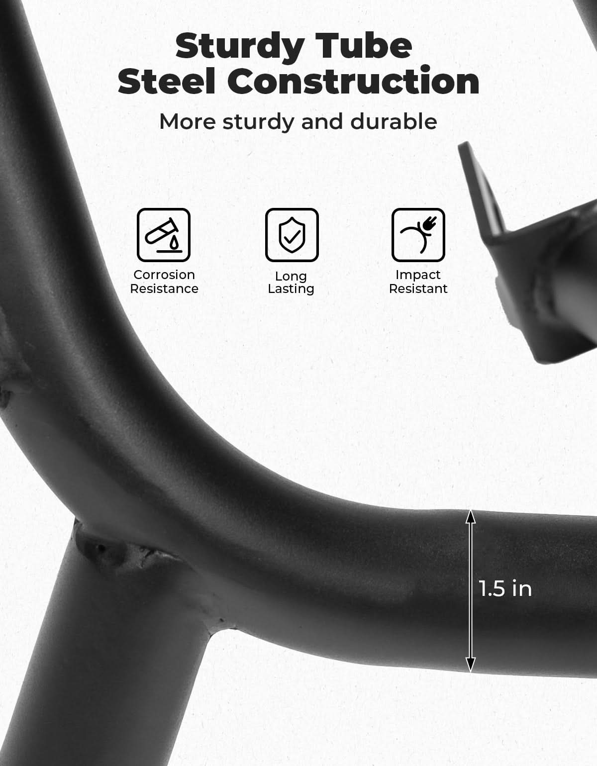 Kemimoto Heavy Duty Steel Rear Bumper Black for Polaris XP 1000/4