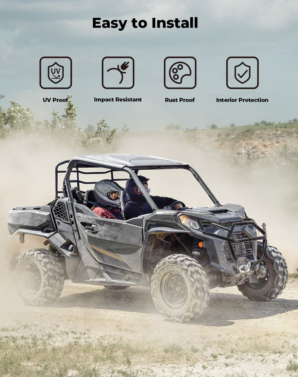 Kemimoto Front Bumper for Can-Am Commander 2021+ Metal Steel