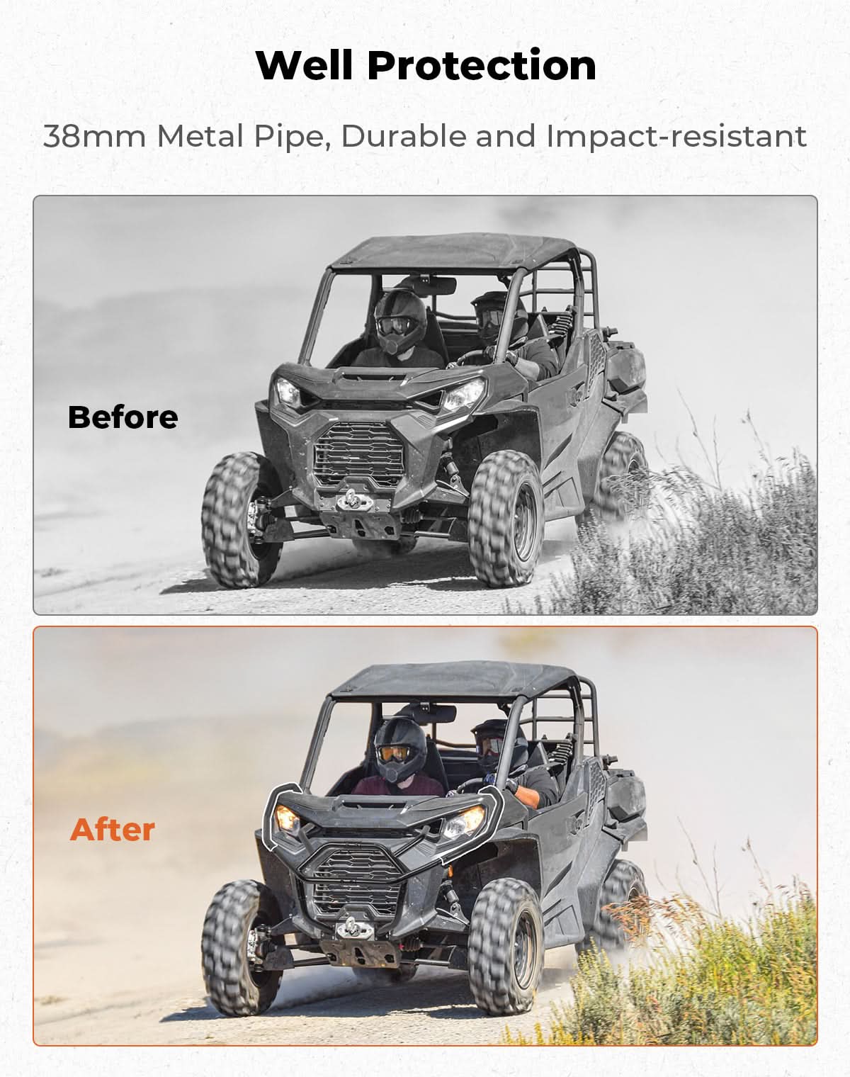 Kemimoto Front Corner Bumper for Can‑Am Commander 2021+