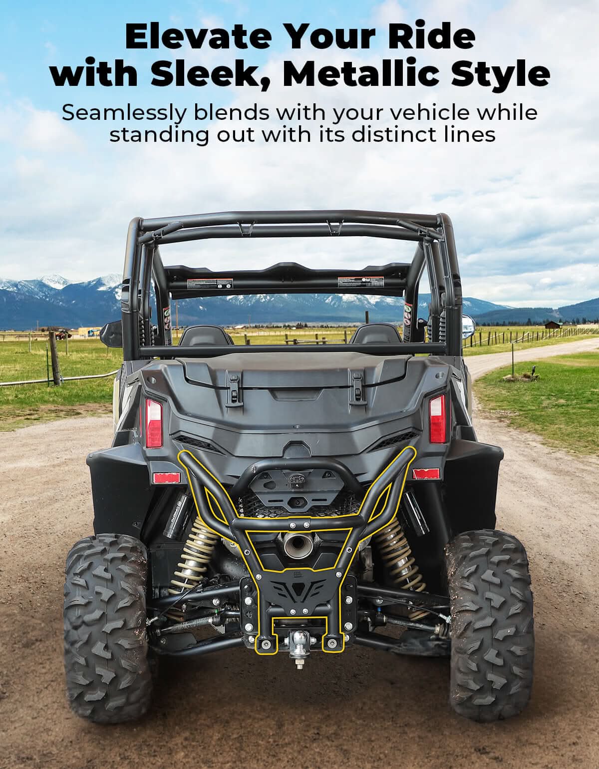 Kemimoto Rear Bumper Rust-Resistant Coating for CFMOTO ZForce 800/950 2023+