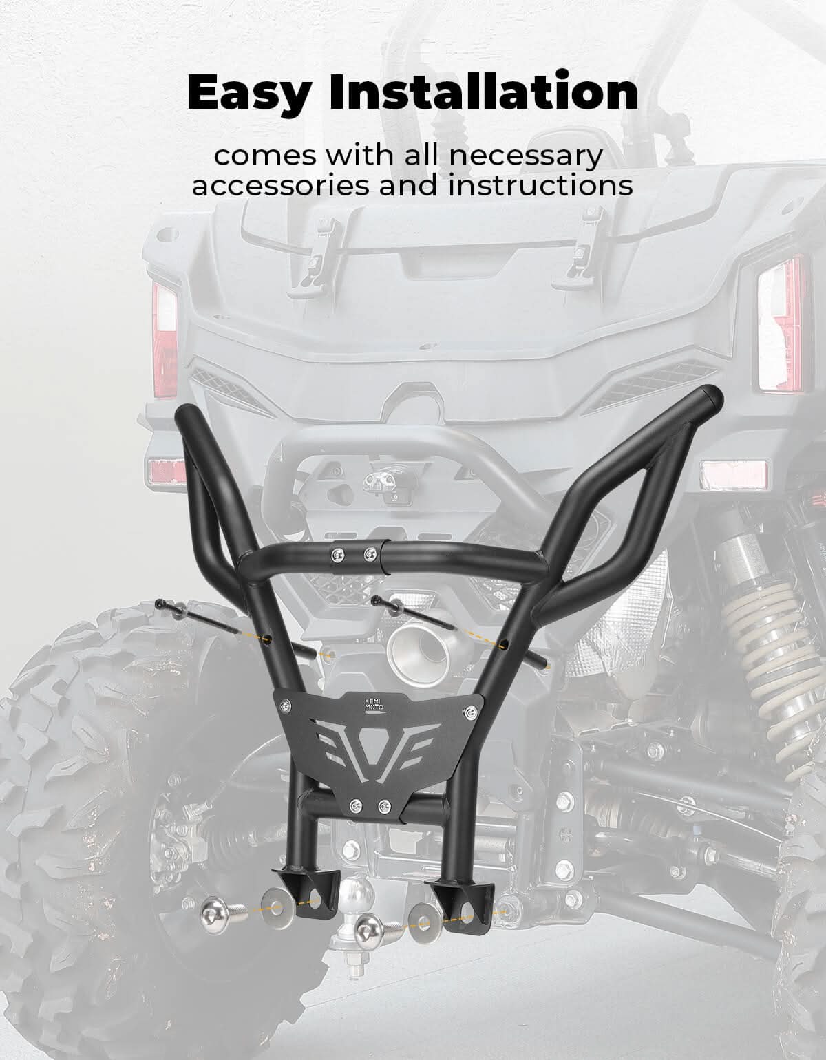 Kemimoto Rear Bumper Rust-Resistant Coating for CFMOTO ZForce 800/950 2023+