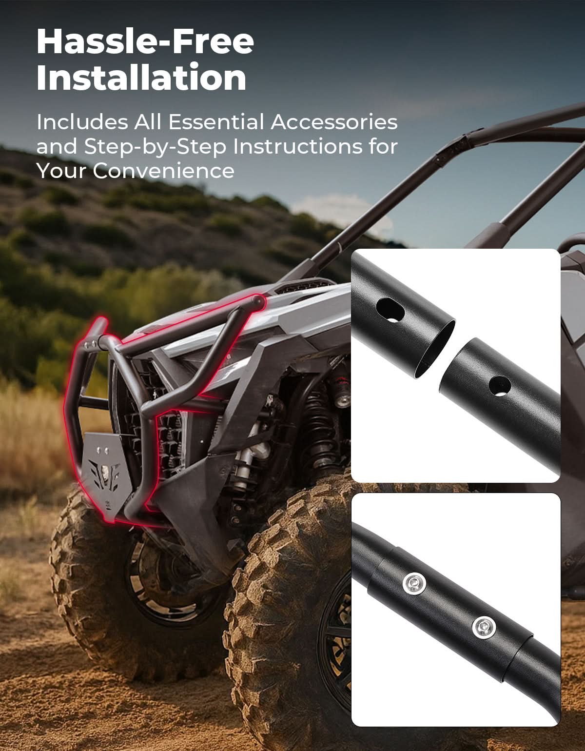 Kemimoto Front Bumper for Polaris RZR PRO XP 2026