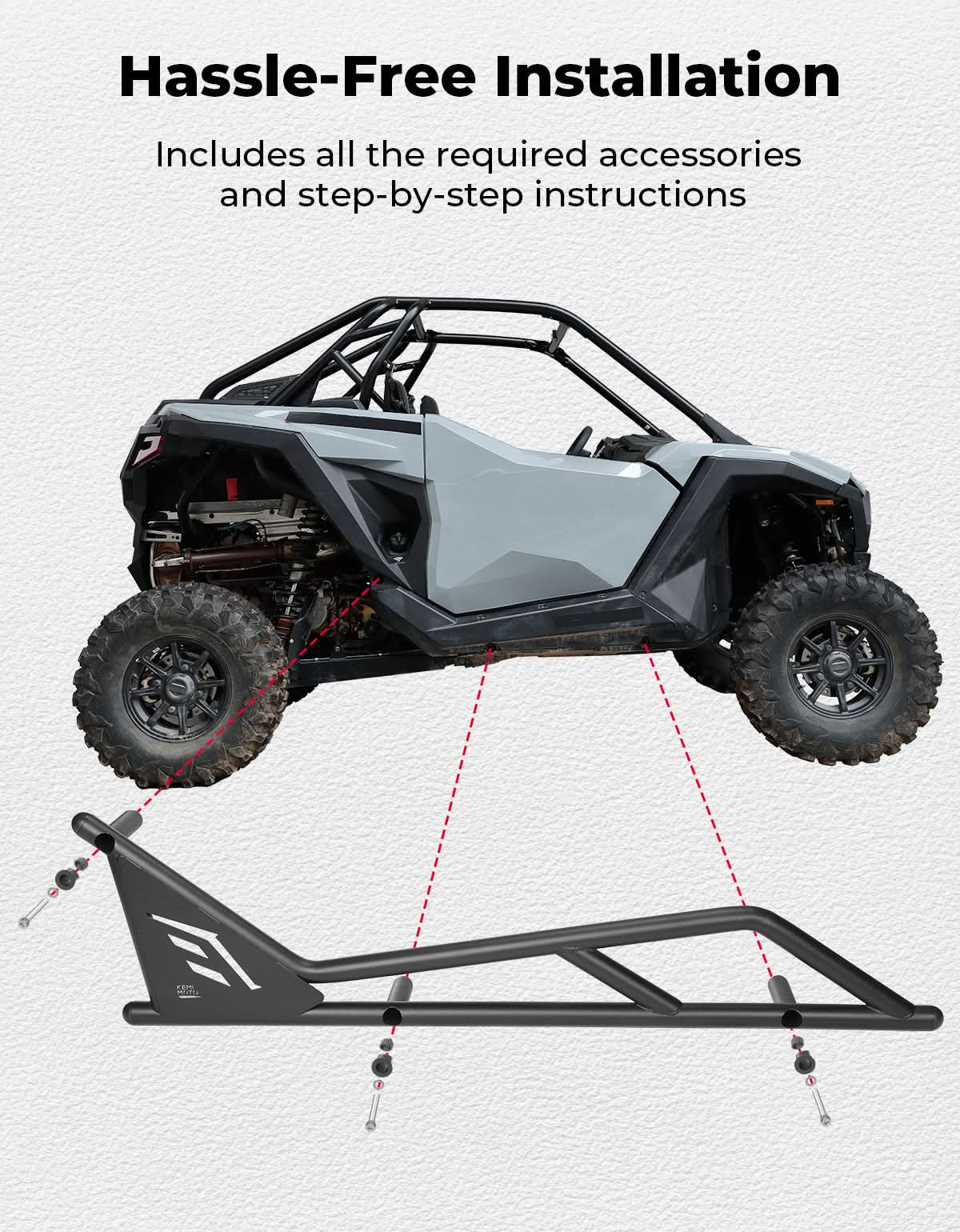 Kemimoto Nerf Bars Step Function for Polaris RZR PRO 2020-2026
