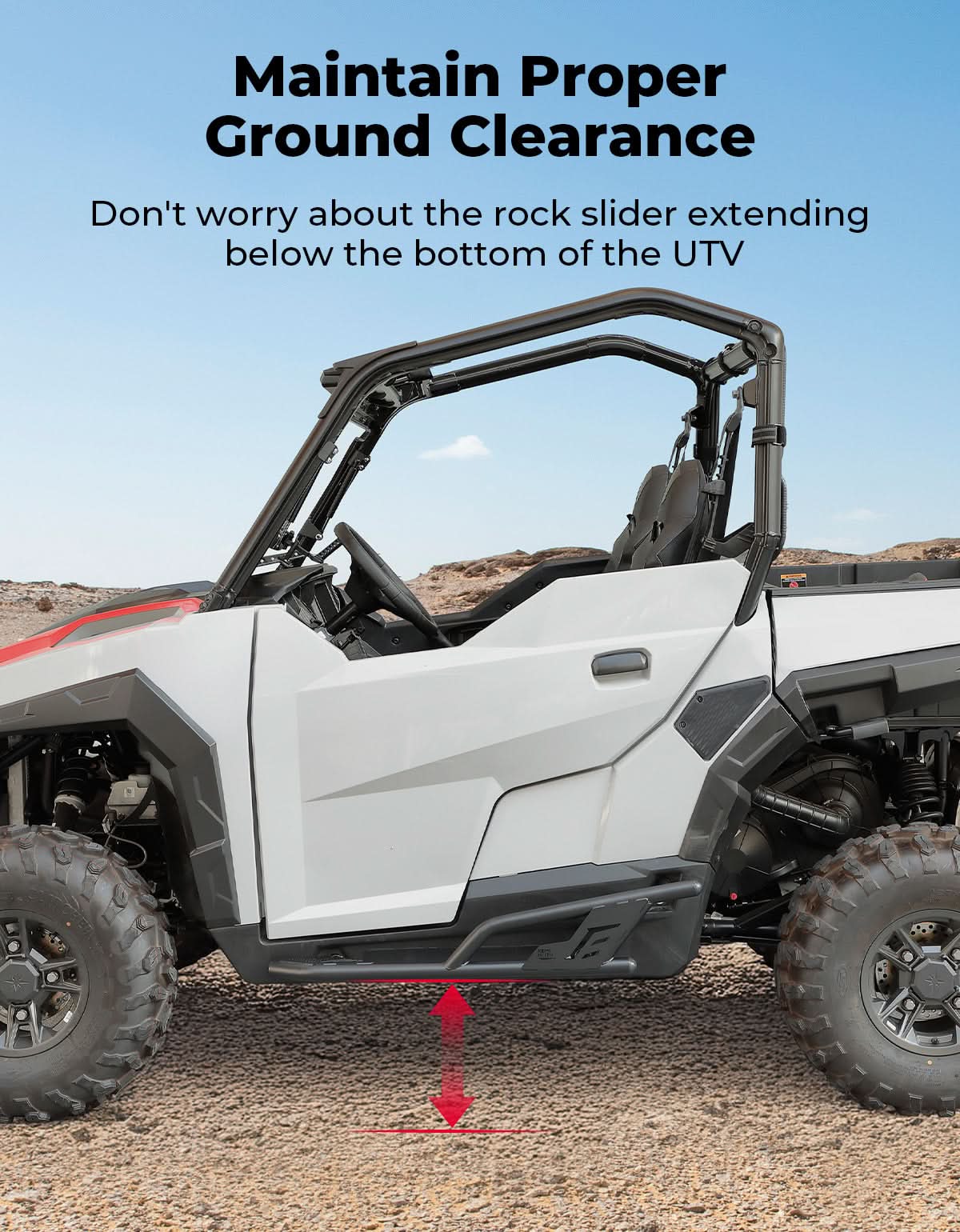 Kemimoto UTV Rock Sliders for Polaris General 1000/XP 1000 (2016‑2026)