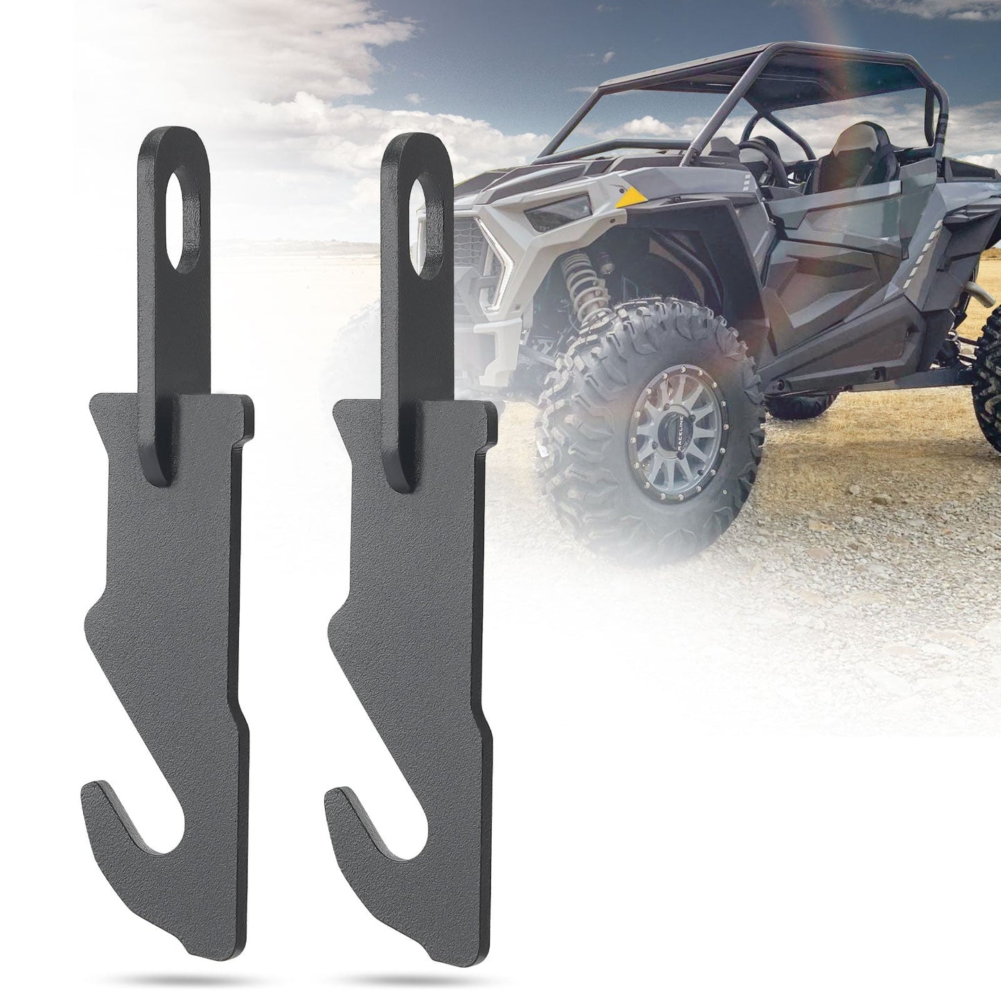 Kemimoto Lower Half Door & Door Latches Extender for Polaris RZR