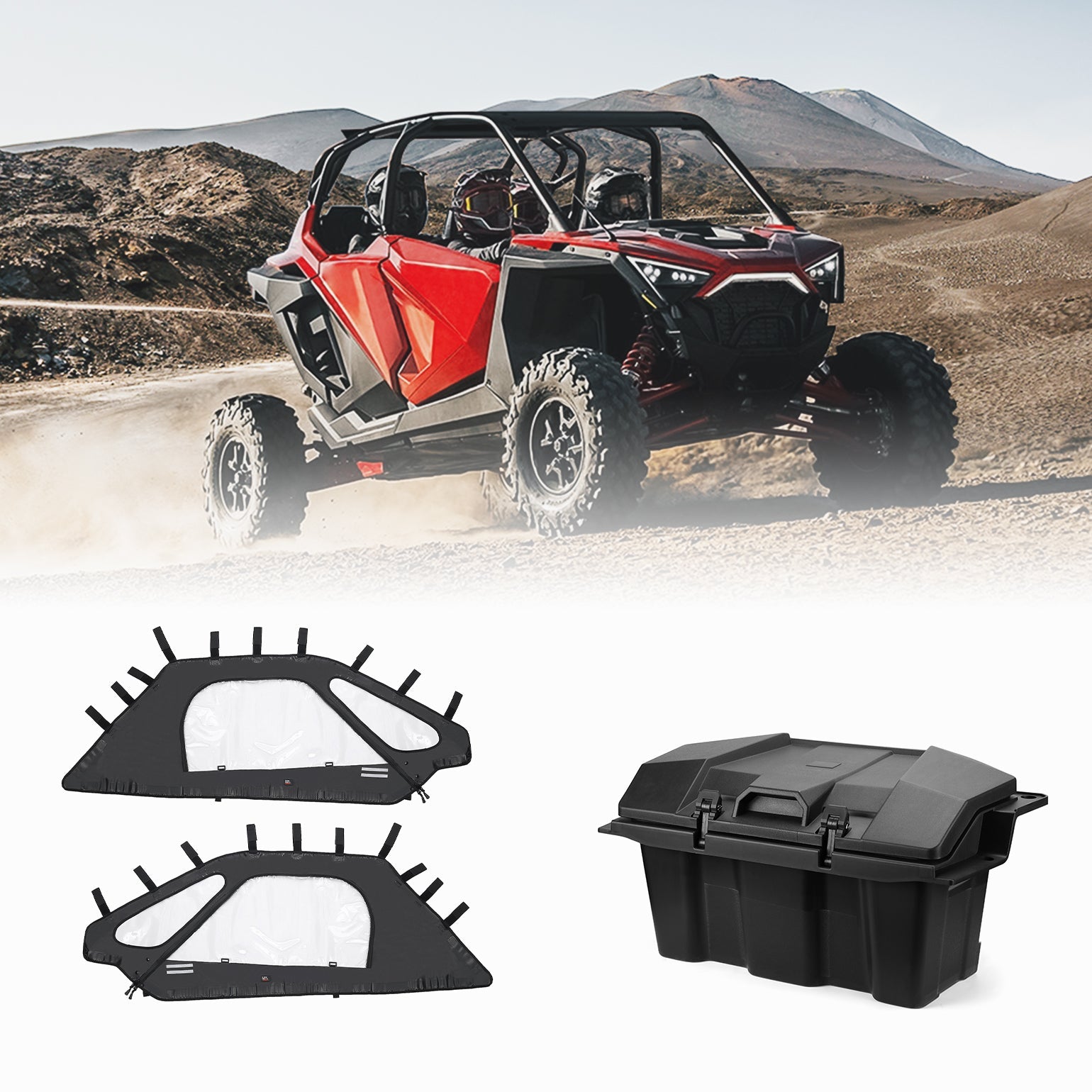 Kemimoto Soft Upper Doors Storage Box for RZR Pro XP