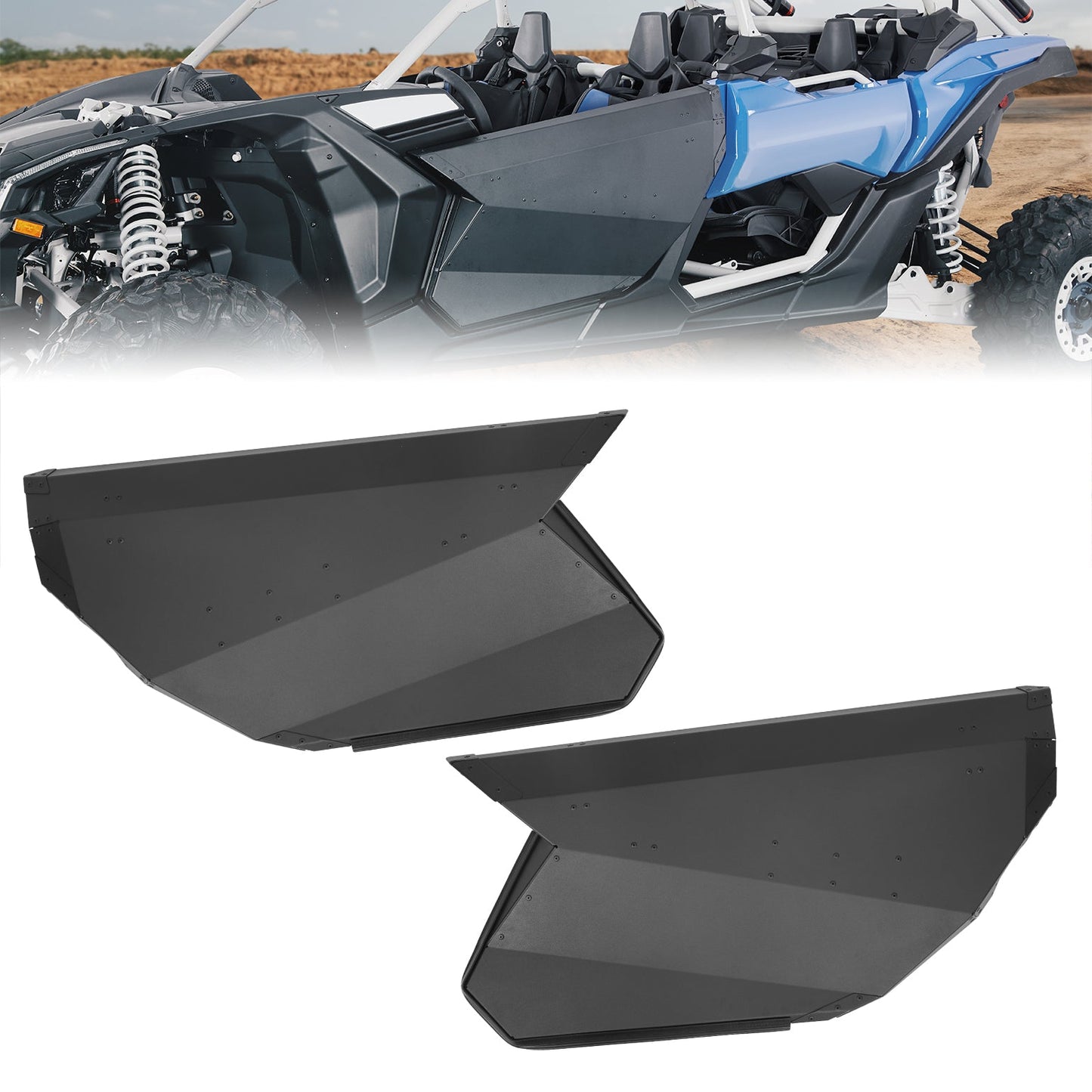 Kemimoto Aluminum Front Doors for Can‑Am Maverick X3 & X3 Max