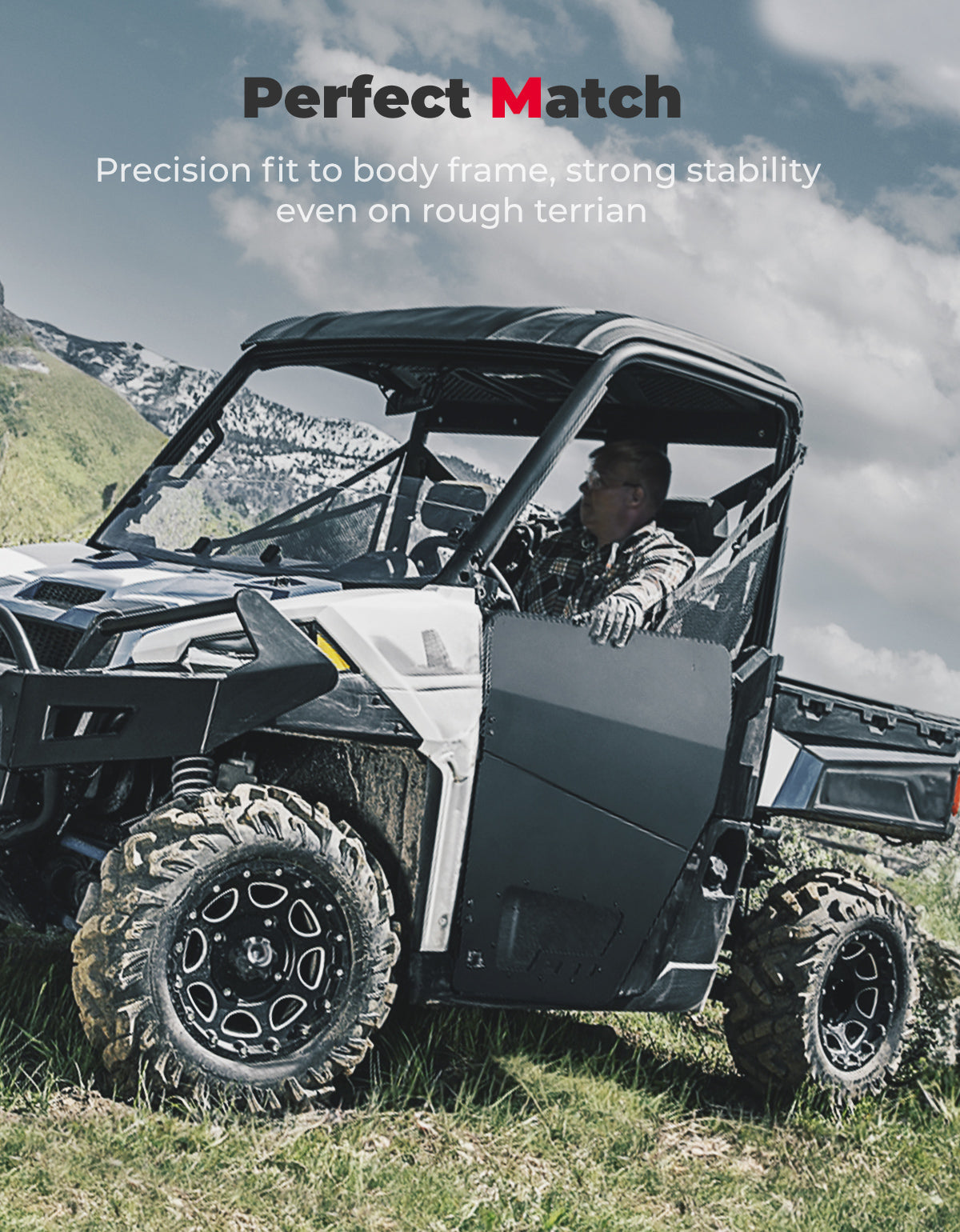 UTV Aluminum Half Doors for Polaris Ranger XP 1000 2018-2026