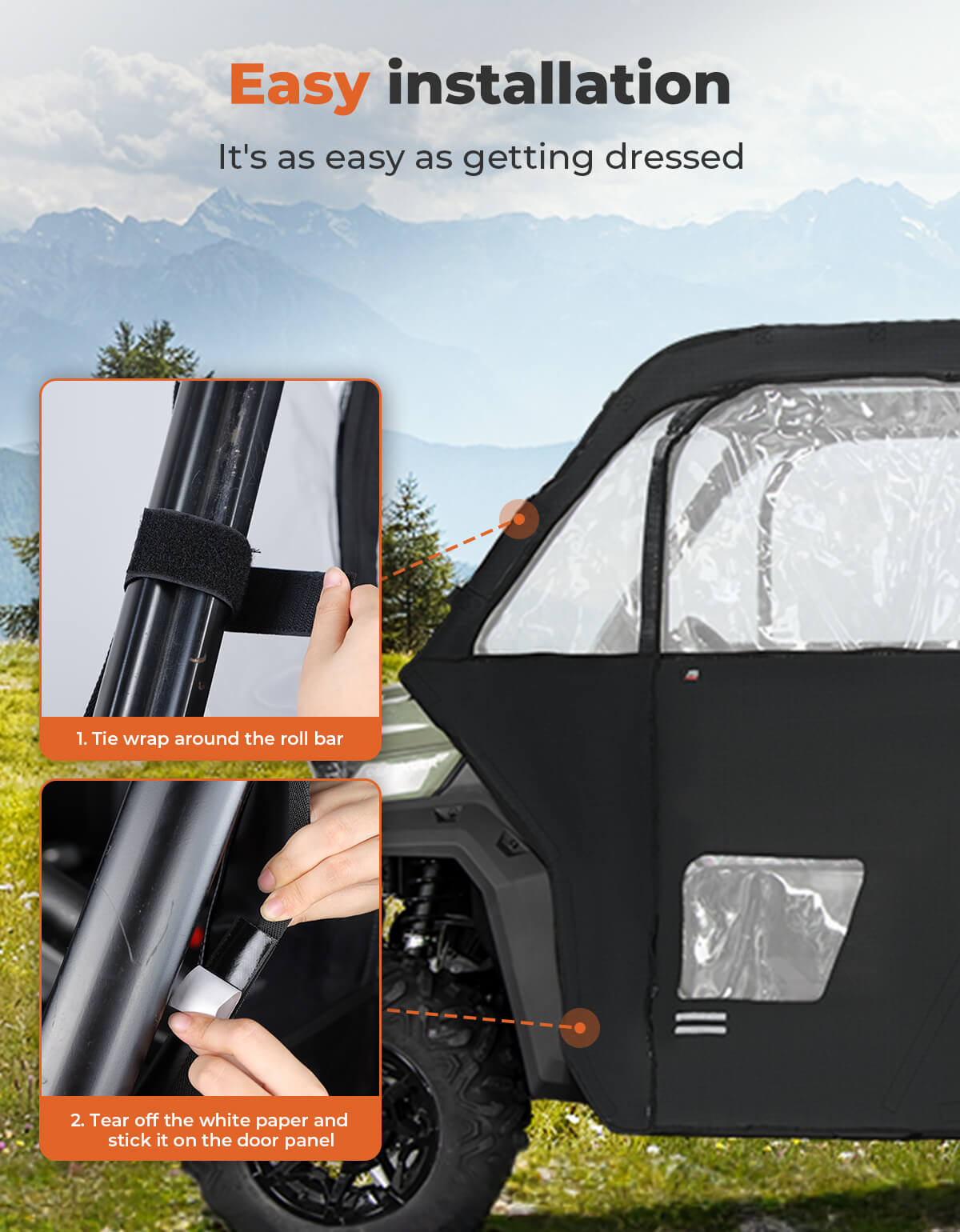 Kemimoto Soft Cab Enclosure for Can‑Am Defender Max
