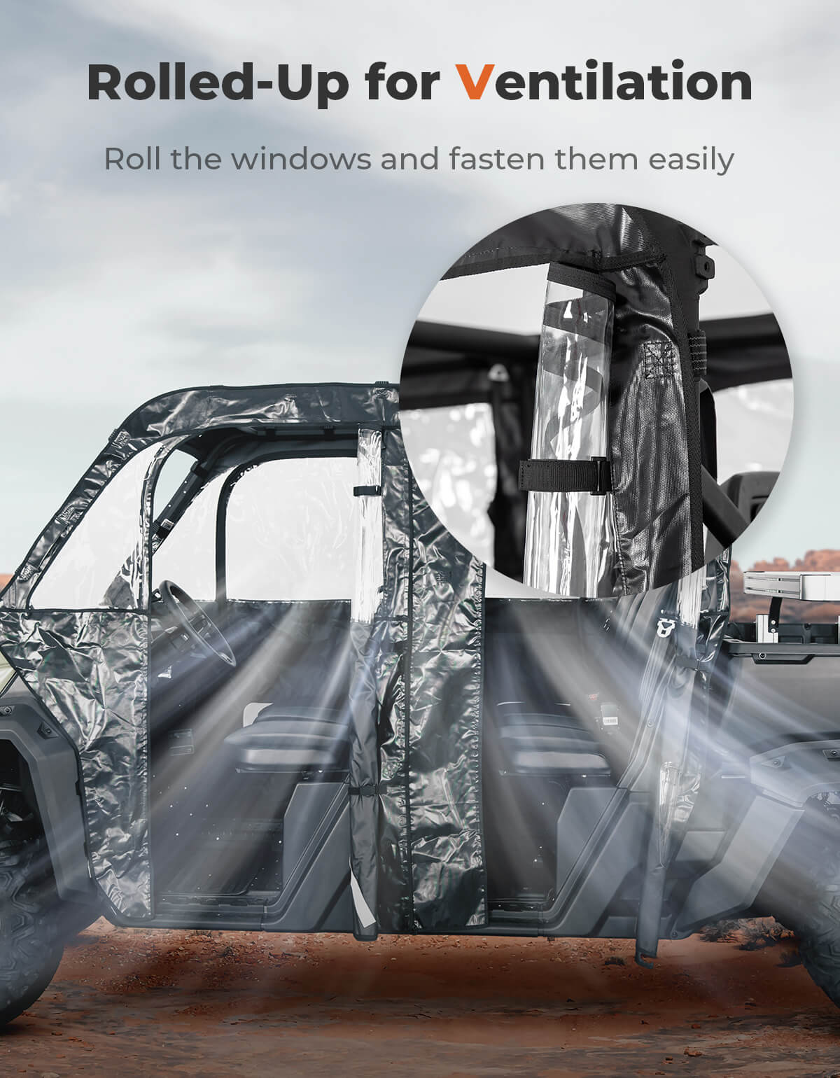 Kemimoto Soft Cab Enclosure for Can‑Am Defender Max