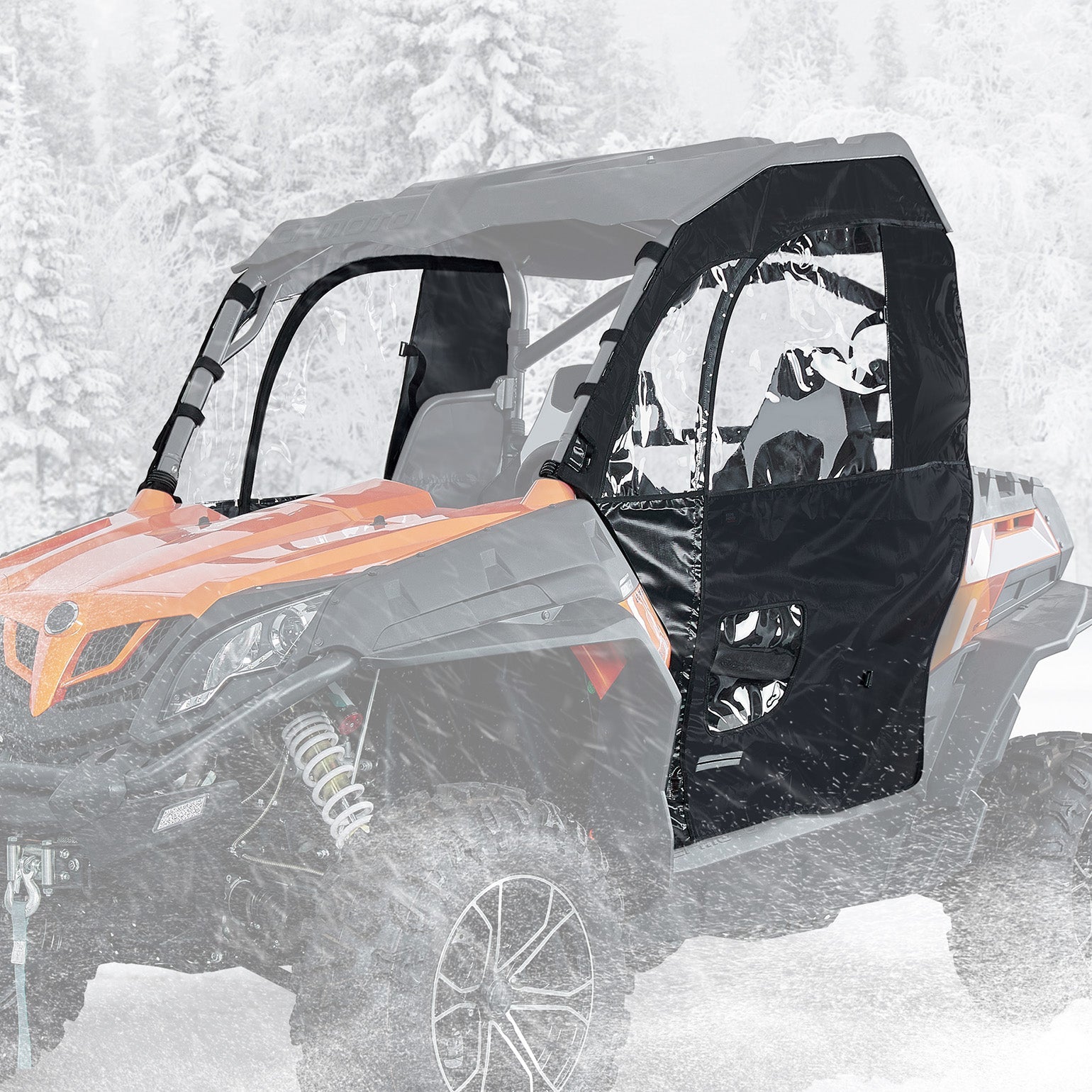 Kemimoto Soft Cab Enclosure Doors PVC for CFMOTO ZForce 500/800/1000