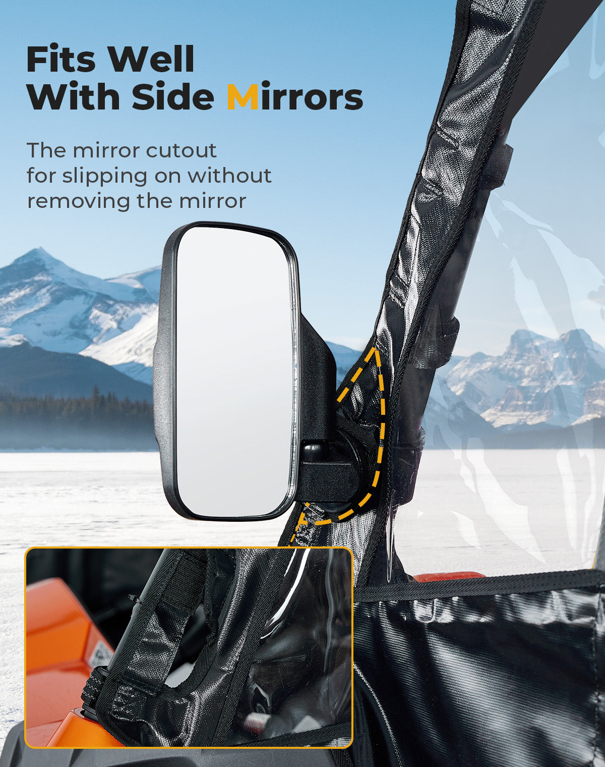 Kemimoto Soft Cab Enclosure Doors PVC for CFMOTO ZForce 500/800/1000