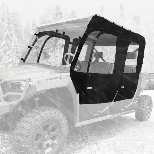 Kemimoto Soft Cab Enclosure Doors for Tracker 800SX Crew Black