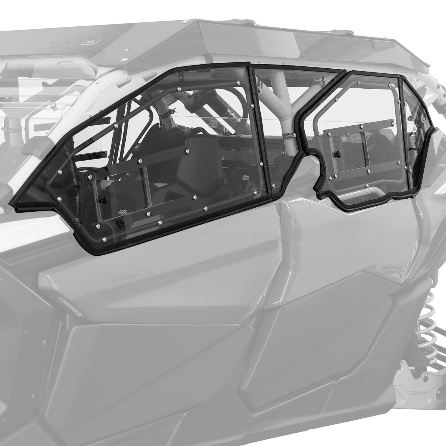 Kemimoto Ventilated Upper Doors for Can‑Am Maverick X3 MAX Black