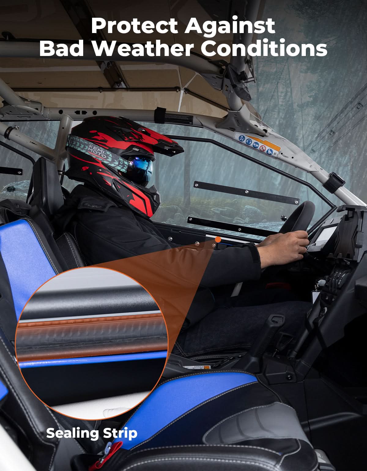 Kemimoto Ventilated Upper Doors for Can‑Am Maverick X3 MAX Black