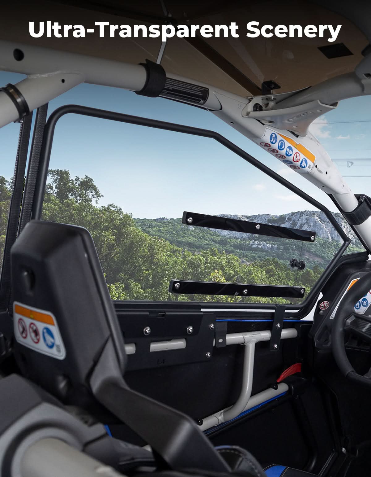 Kemimoto Ventilated Upper Doors for Can‑Am Maverick X3 MAX Black