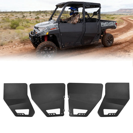 Kemimoto Aluminum Doors for Polaris Ranger XP 1000 Crew Black