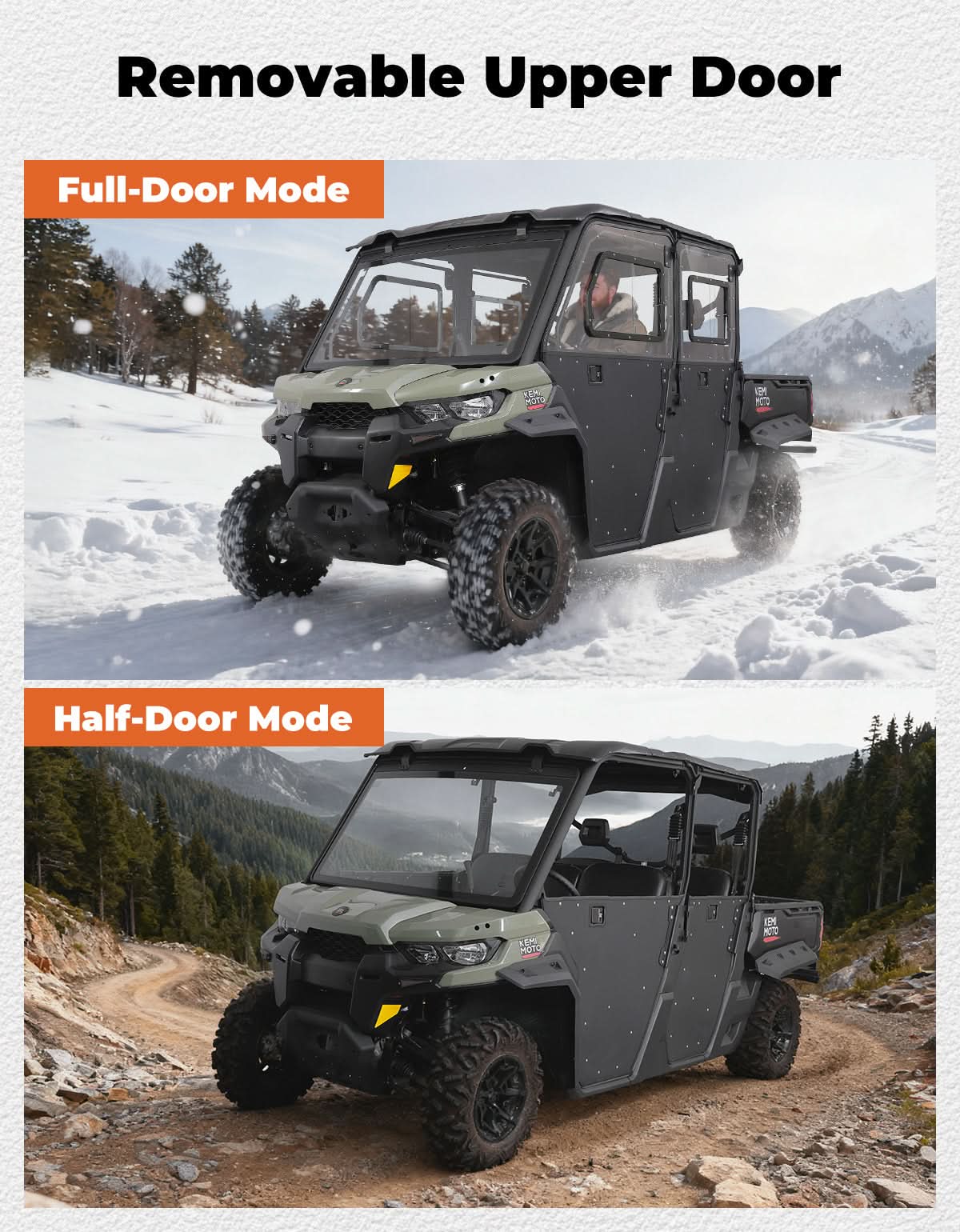 2-in-1 Door Combo for Can-Am Defender MAX & HD