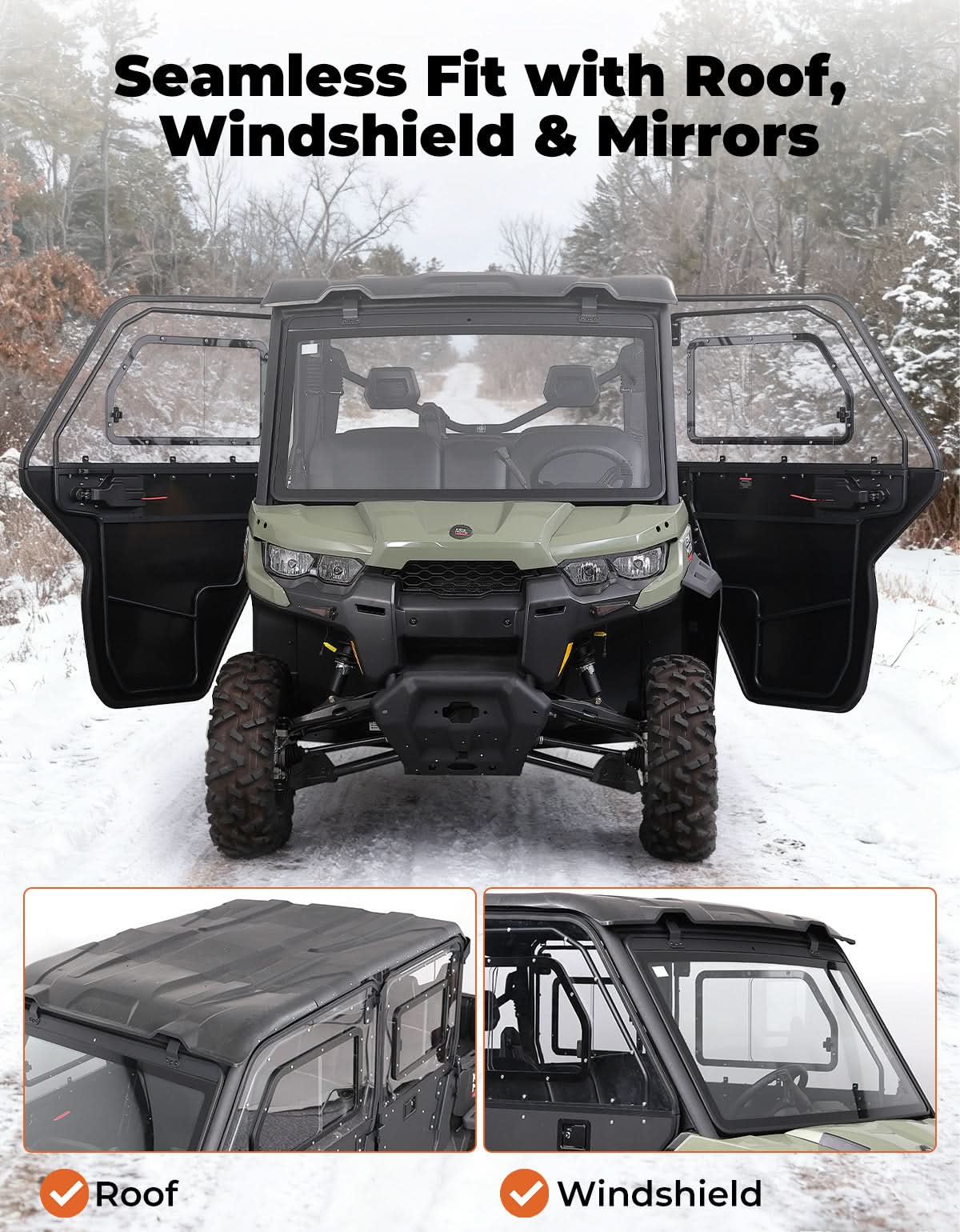 2-in-1 Door Combo for Can-Am Defender MAX & HD