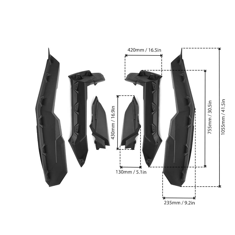 KEMIMOTO Maverick X3 MAX Door Panel Mud Fender Flares Lightweight