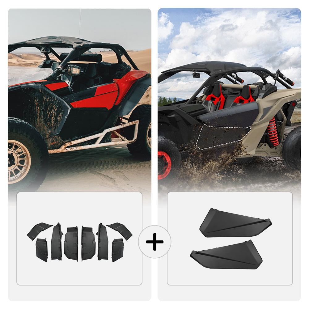 KEMIMOTO Front Lower Doors Fender Flares for Can‑Am Maverick X3